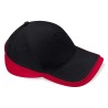 Cap - mod. B171:Black, 100% cotton, Classic Red, One Size